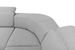 Canapé convertible angle réversible tissu gris chiné et simili cuir blanc Derek - Photo n°18