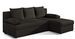 Canapé convertible angle réversible tissu marron Gary 206 cm - Photo n°1