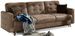 Canapé convertible ANSKA en velours avec pieds en bois naturel – 233 cm - Photo n°1