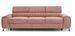 Canapé convertible avec appuis-tête réglables velours rose poudré Lozan 261 cm - Photo n°2