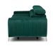 Canapé convertible avec appuis-tête réglables velours vert Lozan 261 cm - Photo n°10