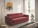 Canapé convertible Bultex 15 cm avec têtières tissu bordeaux Darina 199 cm - Photo n°1
