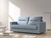 Canapé convertible Bultex 15 cm tissu bleu Mazena 199 cm - Photo n°1