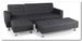Canapé convertible d'angle capitonné tissu gris foncé et banquette Josh - Photo n°1