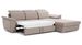 Canapé convertible d'angle droit simili blanc et tissu gris clair Suzy 272 cm - Photo n°10