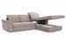 Canapé convertible d'angle droit simili blanc et tissu gris foncé Suzy 272 cm - Photo n°15