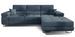 Canapé convertible d'angle droit tissu bleu minéral avec rangement Wile 280 cm - Photo n°1