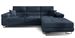 Canapé convertible d'angle droit tissu bleu turquin avec rangement Wile 280 cm - Photo n°1