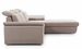 Canapé convertible d'angle droit tissu gris clair chiné têtières réglables Suzy 272 cm - Photo n°16