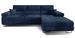 Canapé convertible d'angle droit velours bleu marine avec rangement Wile 280 cm - Photo n°1