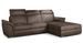 Canapé convertible d'angle droit velours marron têtières réglables Suzy 272 cm - Photo n°1