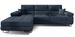 Canapé convertible d'angle gauche tissu bleu turquin avec rangement Wile 280 cm - Photo n°1