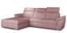 Canapé convertible d'angle gauche tissu rose têtières réglables Suzy 272 cm - Photo n°1