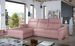 Canapé convertible d'angle gauche tissu rose têtières réglables Suzy 272 cm - Photo n°2