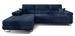 Canapé convertible d'angle gauche velours bleu marine avec rangement Wile 280 cm - Photo n°1