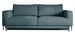 Canapé convertible design 4 places tissu bleu horizon et pieds métal noir Arkia 260 cm - Photo n°1