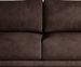 Canapé convertible design 4 places tissu vintage effet cuir marron et pieds métal noir Arkia 260 cm - Photo n°2