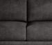 Canapé convertible design 4 places tissu vintage effet cuir noir et pieds métal noir Arkia 260 cm - Photo n°2
