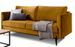 Canapé convertible 4 places velours ROBBY 215 cm – Rangement et pieds métal noir - Photo n°1