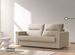 Canapé convertible matelas 15 cm tissu beige Mazena 199 cm - Photo n°1