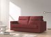 Canapé convertible matelas 15 cm tissu bordeaux Mazena 199 cm - Photo n°1