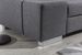 Canapé convertible moderne angle droit tissu gris clair chiné et simili cuir blanc Plazo 278 cm - Photo n°10