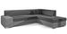 Canapé convertible moderne angle droit tissu gris clair et gris foncé Plazo 278 cm - Photo n°1
