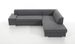 Canapé convertible moderne angle gauche tissu noir et simili cuir blanc Plazo 278 cm - Photo n°12