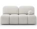 Canapé convertible NUVA 200 cm en tissu bouclette – Design moderne avec coffre de rangement - Photo n°1
