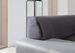 Canapé convertible panoramique bi matières tissu gris chiné et simili cuir noir avec coffre de rangement Houston 320 cm - Photo n°6