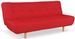 Canapé convertible scandinave tissu rouge Ursule - Photo n°1