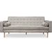 Canapé convertible Tissu Beige liseré gris Olivere - Photo n°1