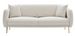 Canapé convertible tissu et pieds doré Birka 210 cm - Photo n°1