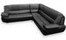 Canapé d'angle 7 places simili cuir noir Pure style - Photo n°1
