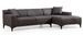 Canapé d'angle à gauche moderne en tissu anthracite avec 2 coussin Tivano 250 cm - Photo n°1