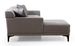Canapé d'angle à gauche moderne en tissu gris clair avec 2 coussin Tivano 250 cm - Photo n°7