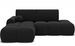 Canapé d’angle convertible 3 places BINUTO en tissu avec coffre de rangement – 227 cm - Photo n°1