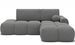 Canapé d’angle convertible 3 places BINUTO en tissu avec coffre de rangement – 227 cm - Photo n°1