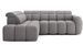 Canapé d’angle convertible 4 places BOBOON en tissu avec coffre de rangement – 258 cm - Photo n°1