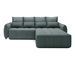 Canapé d’angle convertible 4 places KAMPUS en tissu effet cuir avec coffre de rangement – 265 cm - Photo n°1