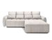 Canapé d’angle convertible 4 places KAMPUS en tissu effet cuir avec coffre de rangement – 265 cm - Photo n°1