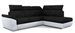 Canapé d’angle convertible 4 places KEPITA en tissu et simili cuir – 260 cm - Photo n°1