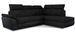 Canapé d’angle convertible 4 places KEPITA en tissu et simili cuir – 260 cm - Photo n°1