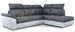 Canapé d’angle convertible 4 places KEPITA en tissu et simili cuir – 260 cm - Photo n°1