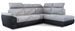 Canapé d’angle convertible 4 places KEPITA en tissu et simili cuir – 260 cm - Photo n°1