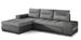 Canapé d’angle convertible 4 places WAKER Bi matiéres Tissu et simili cuir – 275 cm - Photo n°1