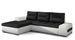 Canapé d’angle convertible 4 places WAKER Bi matiéres Tissu et simili cuir – 275 cm - Photo n°1