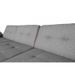 Canapé d'angle convertible angle droit tissu gris clair Sinka - Photo n°6