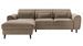 Canapé d’angle convertible ASTORIA en velours avec coffre, têtières réglables et pieds en bois noir – 267 cm - Photo n°1