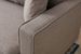 Canapé d'angle convertible avec pouf coffre tissu beige clair Melano 210 cm - Photo n°4